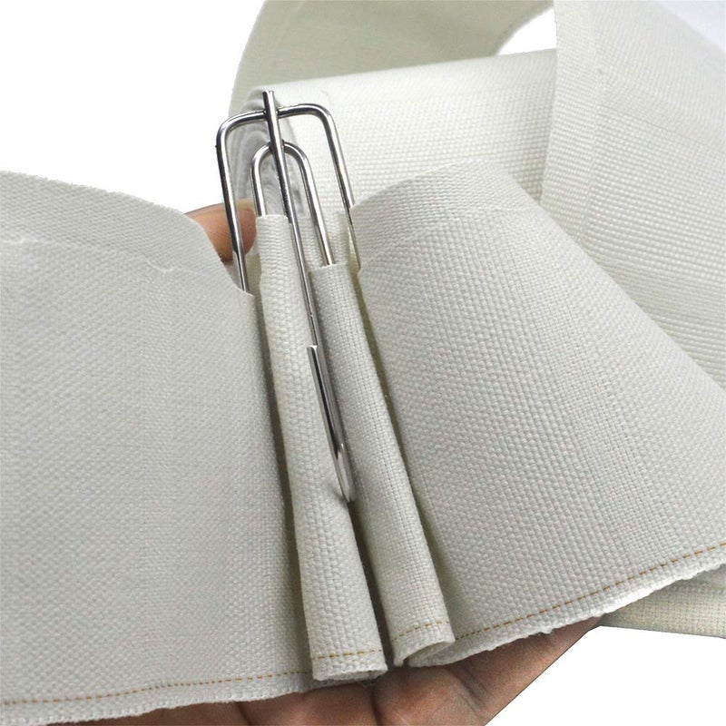 Ailejia Pleat Tape Cotton 3 inch Curtain Heading Deep Pinch Pleat White Tape for Curtains Curtain Accessory Belt Natural Cotton (11 Yards (10 Meters)) - Image 4